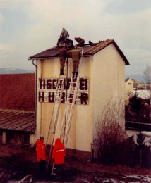 1991 Brand bei der Tischlerei Huber