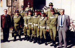 1993 Übergabe der alten Pumpe an die ungarische Feuerwehr in Villany