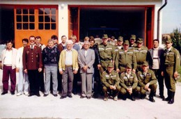 1993 Übergabe der alten Pumpe an die ungarische Feuerwehr in Villany