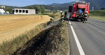 Flurbrand an der B78 rasch gelöscht